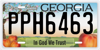 GA license plate PPH6463
