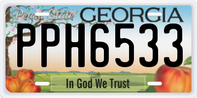 GA license plate PPH6533