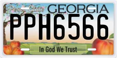 GA license plate PPH6566