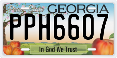 GA license plate PPH6607