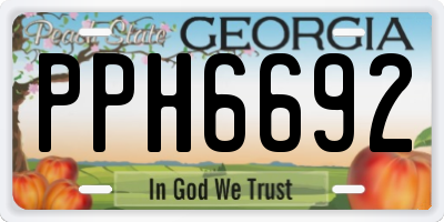 GA license plate PPH6692