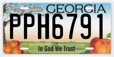 GA license plate PPH6791