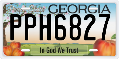 GA license plate PPH6827