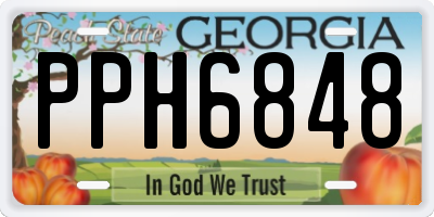 GA license plate PPH6848