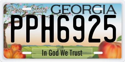 GA license plate PPH6925