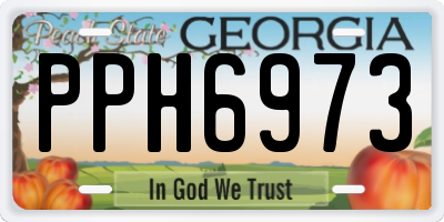 GA license plate PPH6973