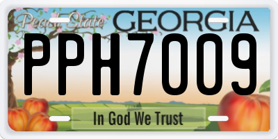 GA license plate PPH7009