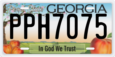 GA license plate PPH7075