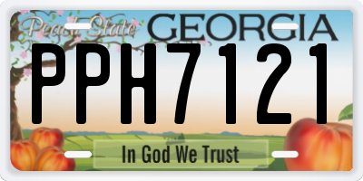 GA license plate PPH7121