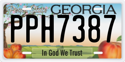 GA license plate PPH7387