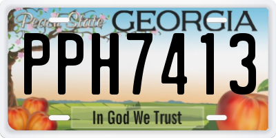 GA license plate PPH7413