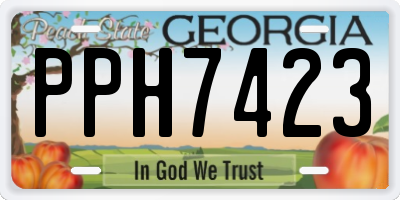 GA license plate PPH7423