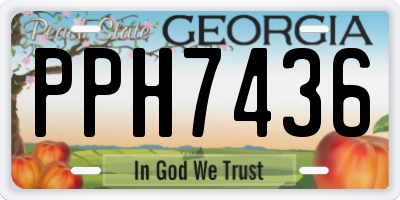 GA license plate PPH7436