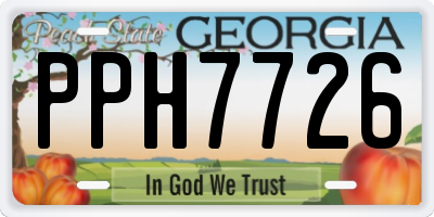 GA license plate PPH7726