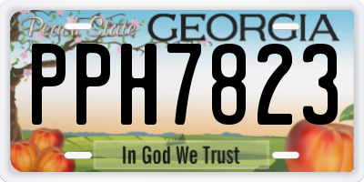 GA license plate PPH7823