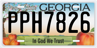 GA license plate PPH7826