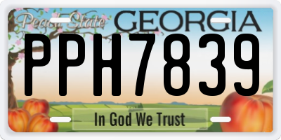 GA license plate PPH7839