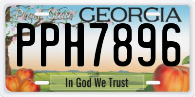 GA license plate PPH7896