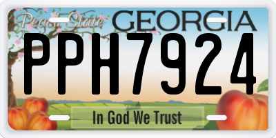 GA license plate PPH7924