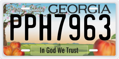 GA license plate PPH7963