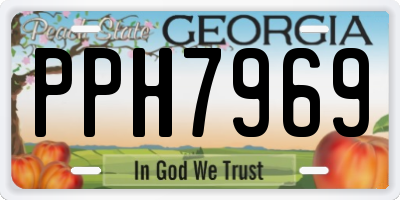 GA license plate PPH7969