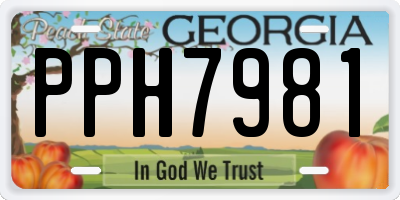 GA license plate PPH7981