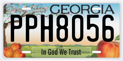 GA license plate PPH8056