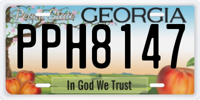GA license plate PPH8147