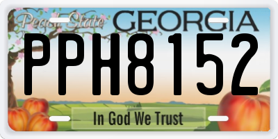 GA license plate PPH8152