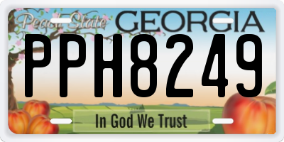 GA license plate PPH8249