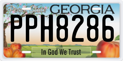 GA license plate PPH8286