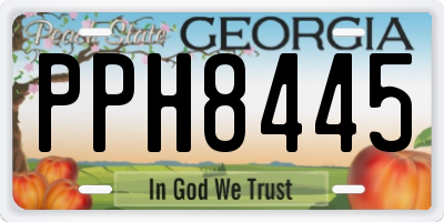 GA license plate PPH8445