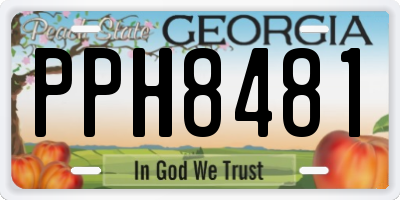GA license plate PPH8481