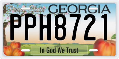 GA license plate PPH8721