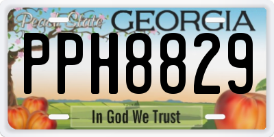GA license plate PPH8829