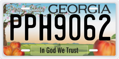 GA license plate PPH9062
