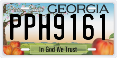 GA license plate PPH9161