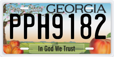 GA license plate PPH9182