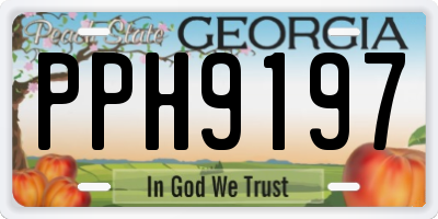 GA license plate PPH9197