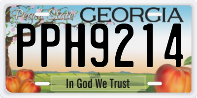 GA license plate PPH9214