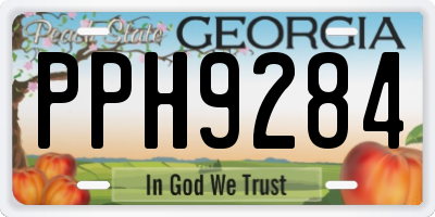 GA license plate PPH9284
