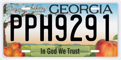 GA license plate PPH9291