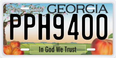 GA license plate PPH9400