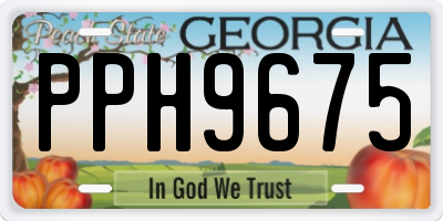GA license plate PPH9675