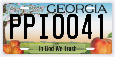 GA license plate PPI0041