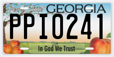 GA license plate PPI0241