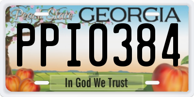 GA license plate PPI0384