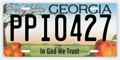 GA license plate PPI0427
