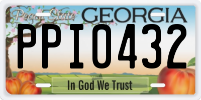 GA license plate PPI0432