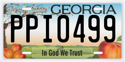 GA license plate PPI0499